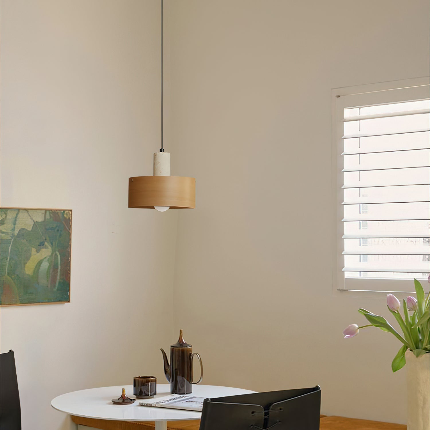 Tako Modern Travertine Pendant Light