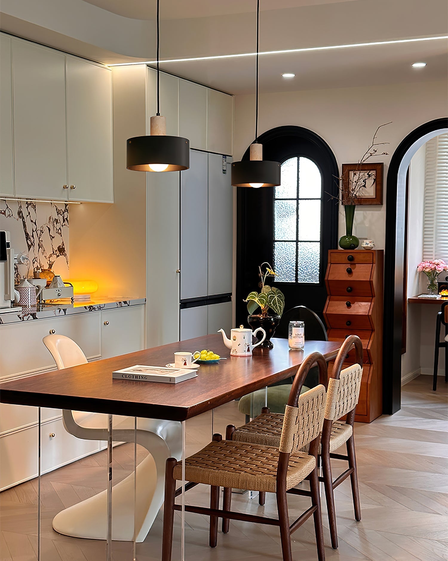 Tako Modern Travertine Pendant Light