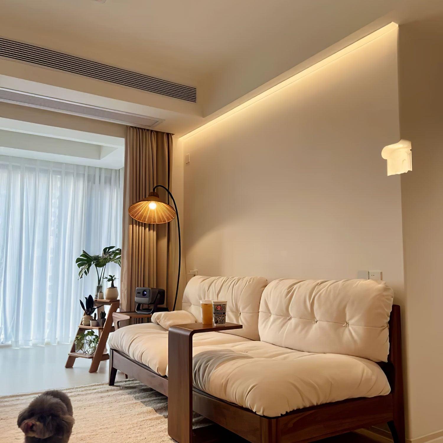 Sombrero Rattan Arc Floor Lamp - Blowlighting