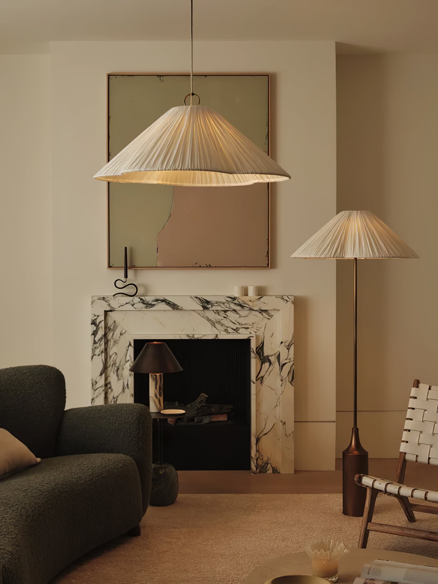 Zenith Bohemian Marble Floor Lamp - Blowlighting