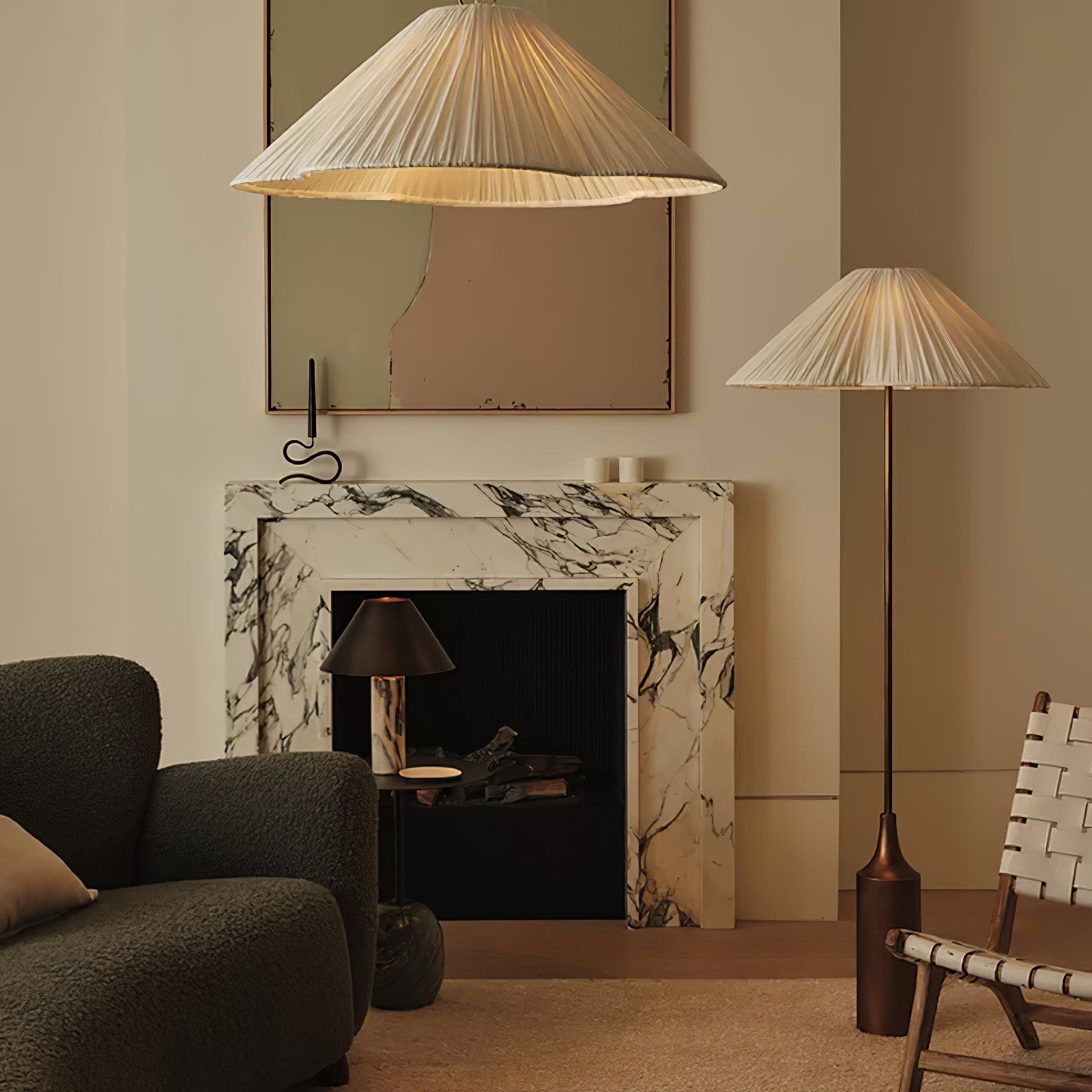 Zenith Bohemian Marble Floor Lamp - Blowlighting