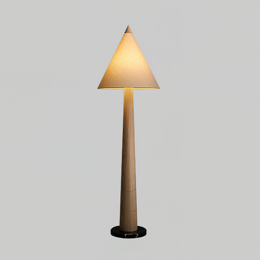Taper Scandinavian Wood Crest Floor Light
