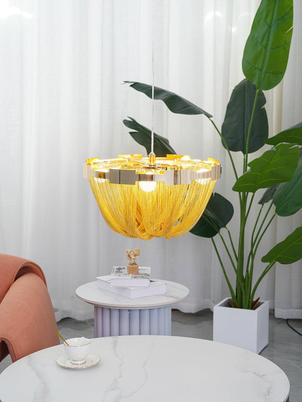 Tassel Aluminum Chain Ceiling Light - Blowlighting
