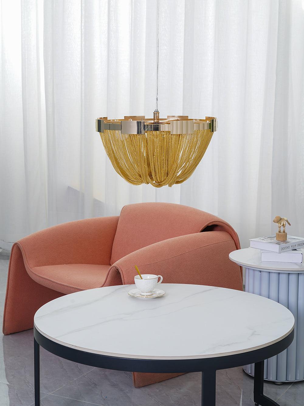 Tassel Aluminum Chain Ceiling Light - Blowlighting