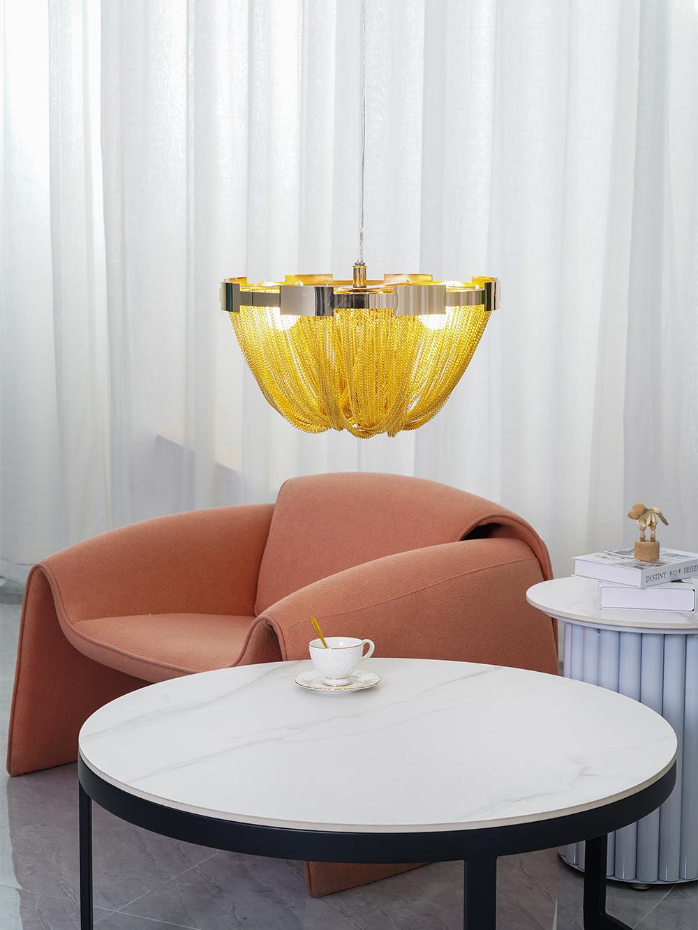 Tassel Aluminum Chain Ceiling Light - Blowlighting
