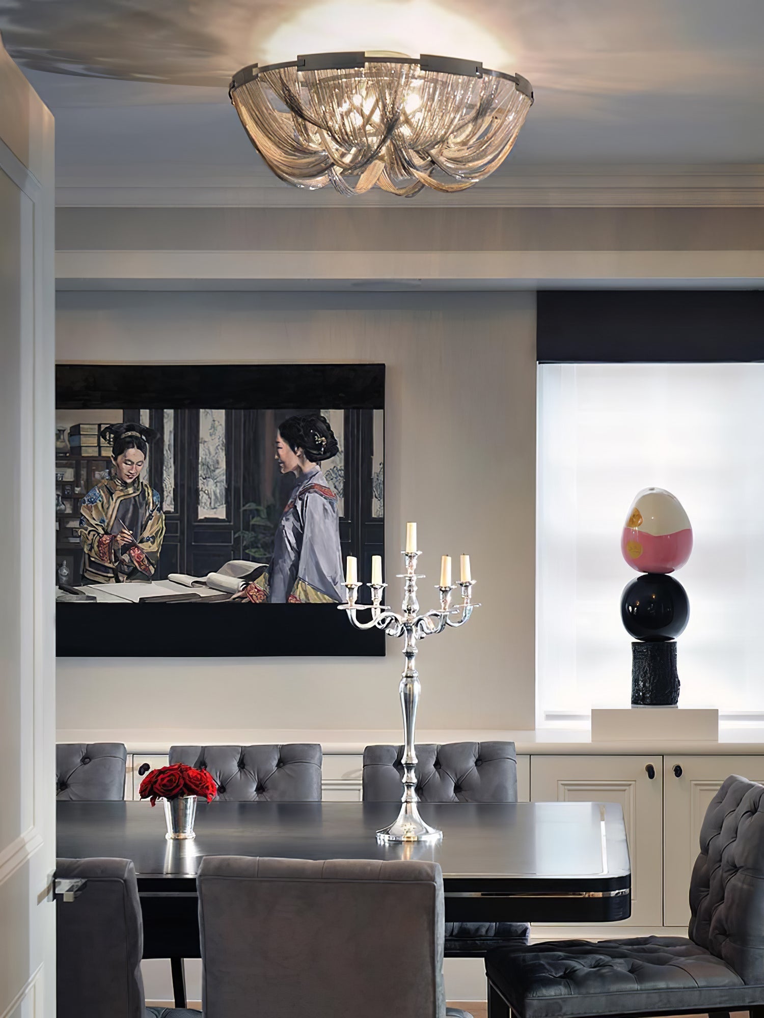 Tassel Aluminum Chain Ceiling Light - Blowlighting