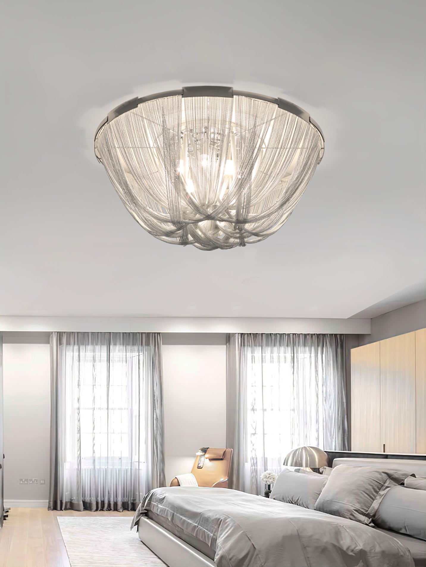 Tassel Aluminum Chain Ceiling Light - Blowlighting