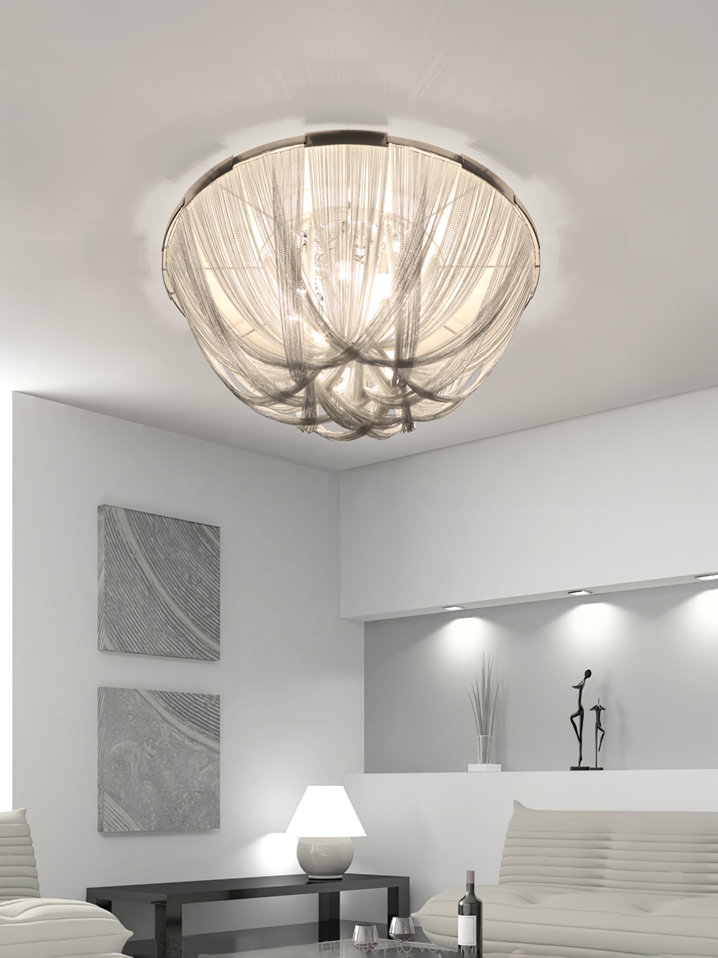 Tassel Aluminum Chain Ceiling Light - Blowlighting