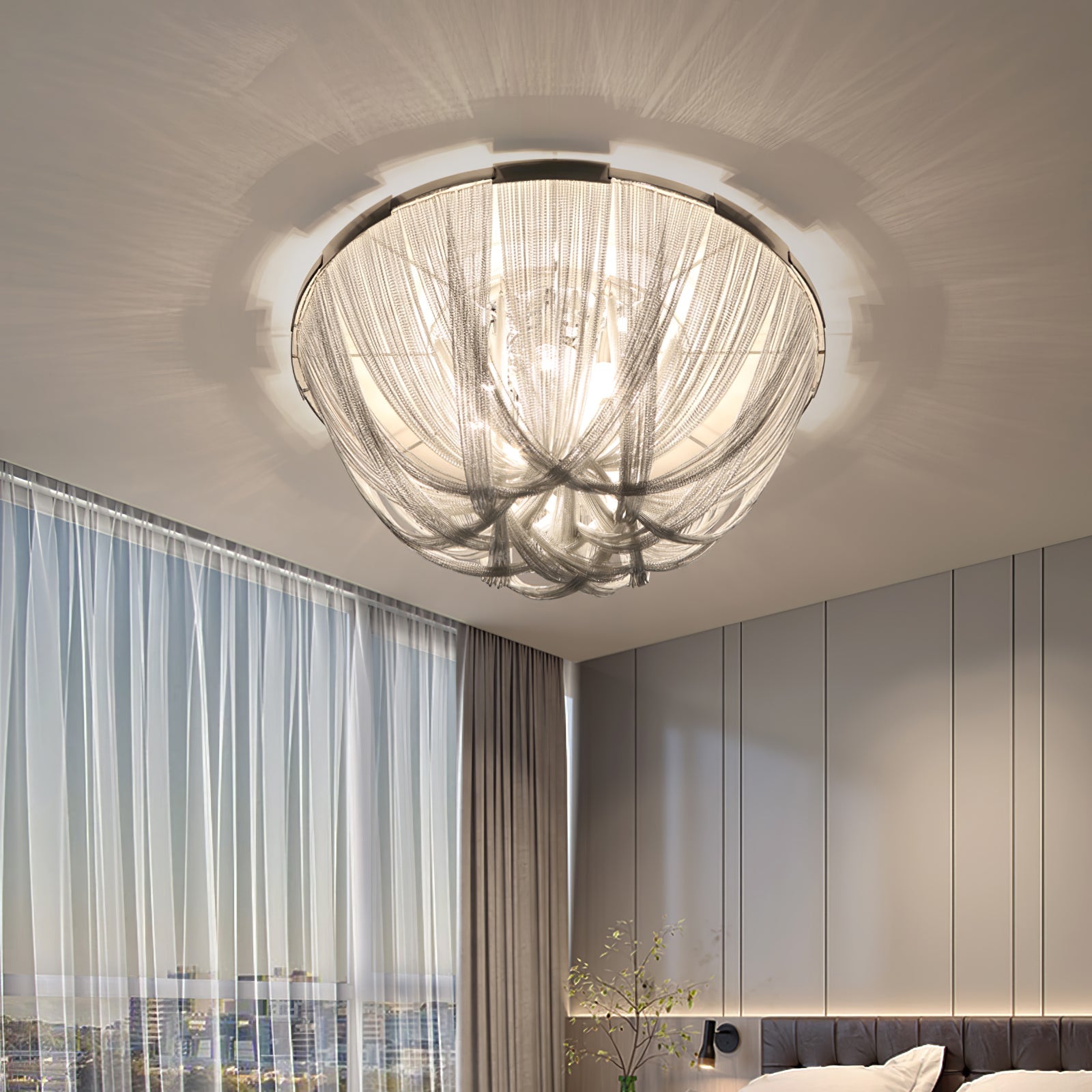 Tassel Aluminum Chain Ceiling Light - Blowlighting