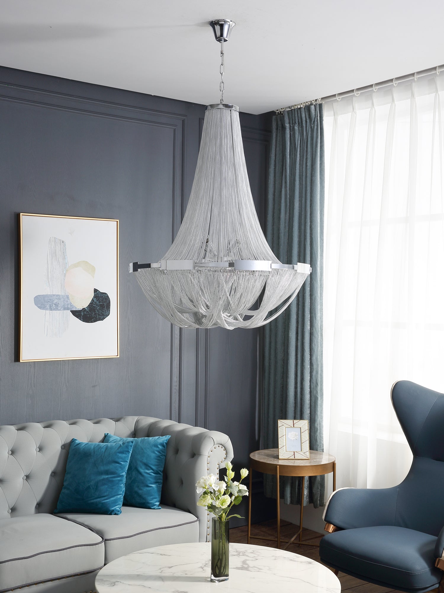 Tassel Aluminum Chain Chandelier - Blowlighting