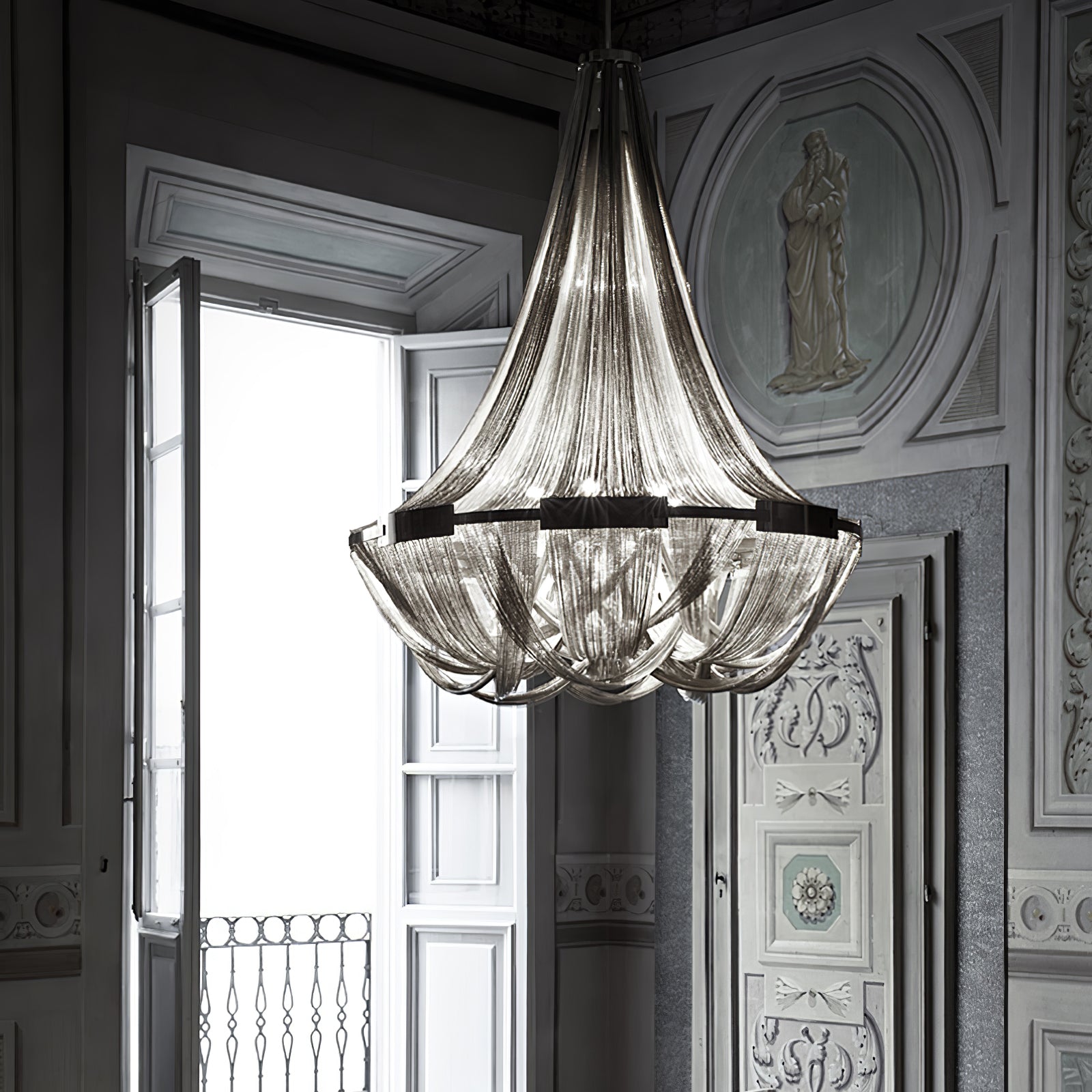 Tassel Aluminum Chain Chandelier - Blowlighting