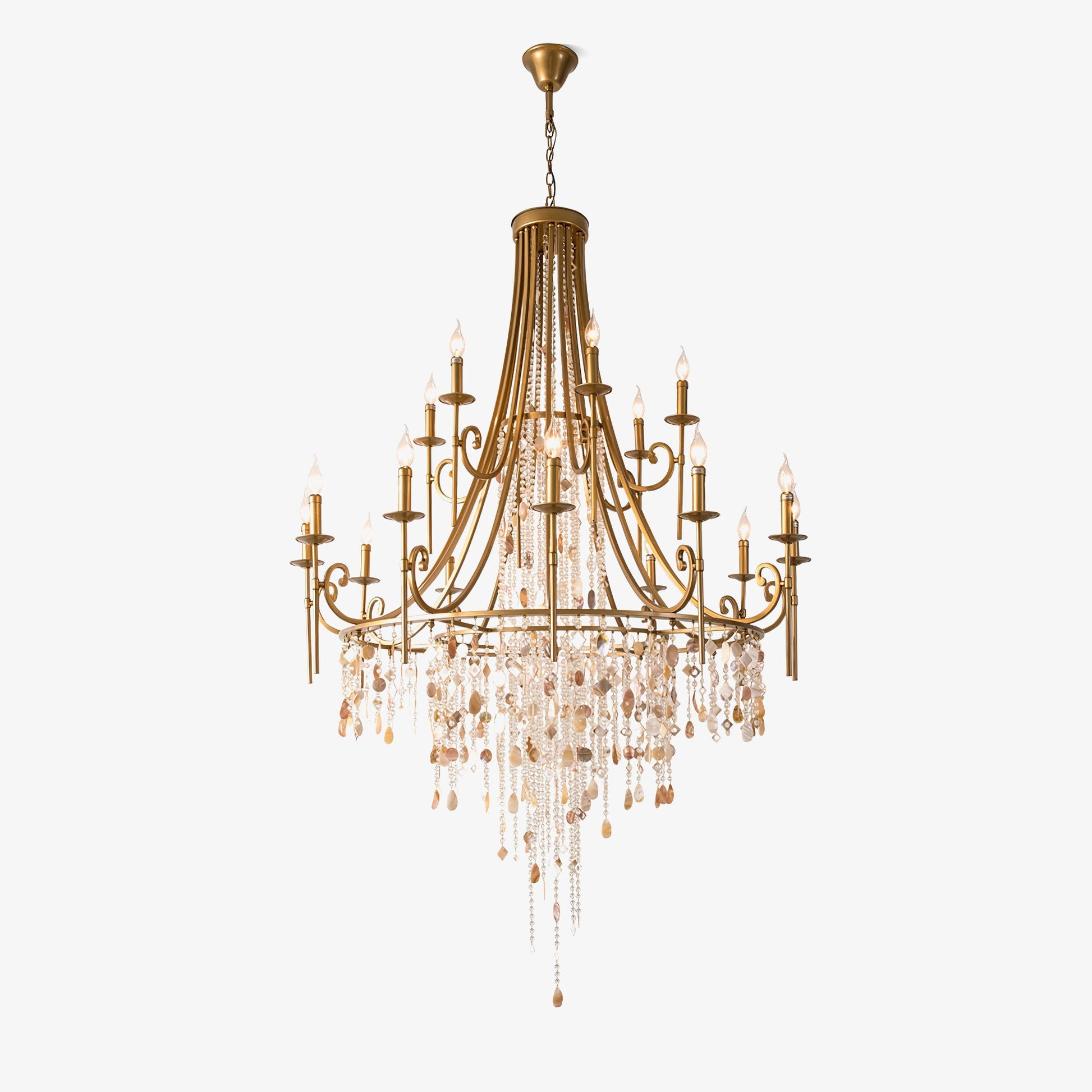 Errina Postmodern Luxury Shell Crystal Chandelier - Blowlighting
