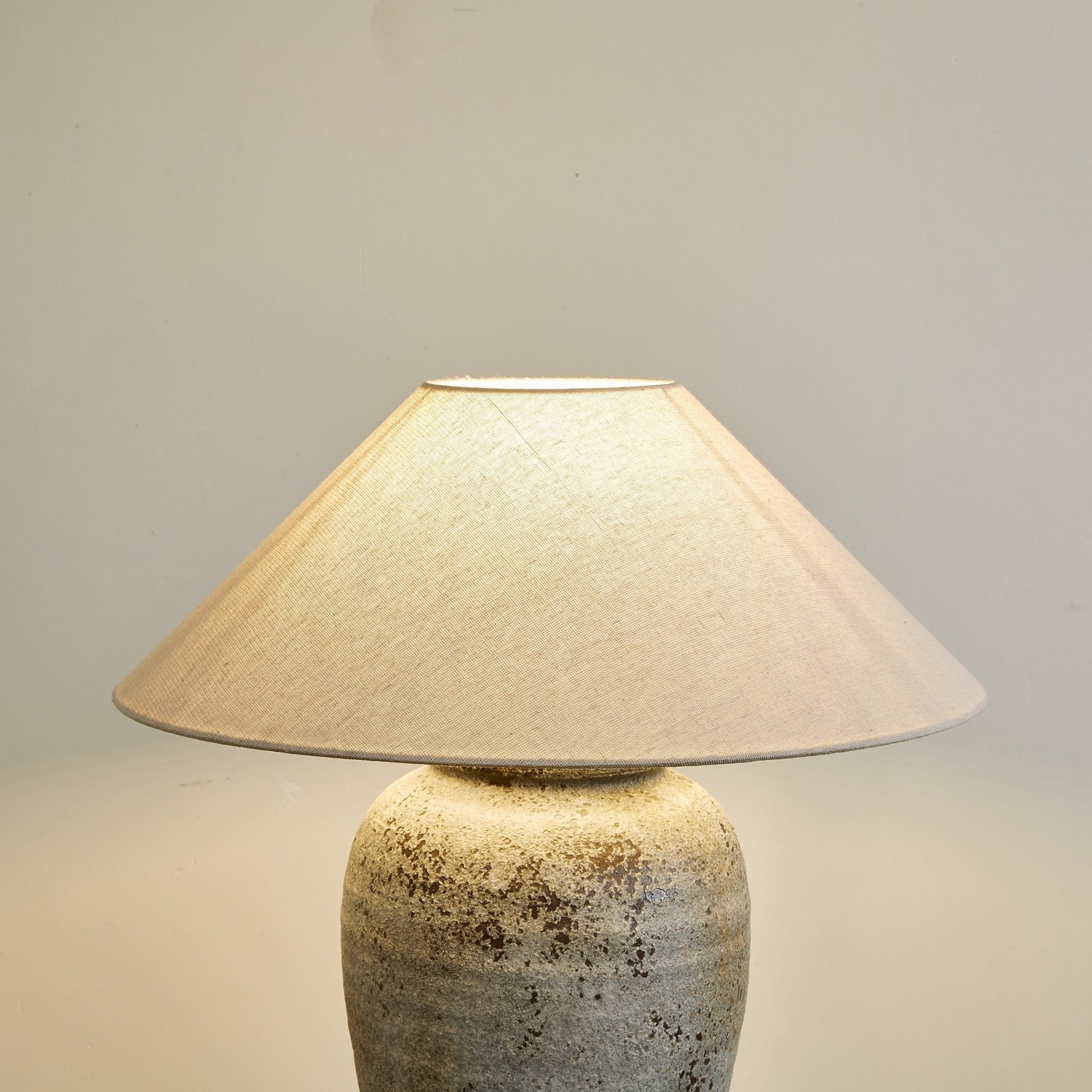 Tavira Aged Stone Table Lamp - Blowlighting