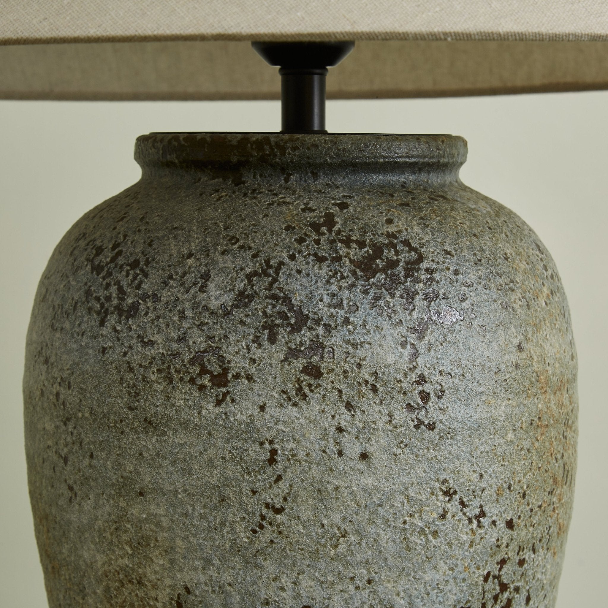 Tavira Aged Stone Table Lamp - Blowlighting