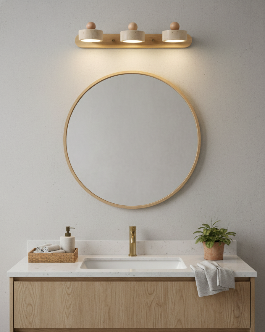 Tavros Scandinavian Wood Wall Light