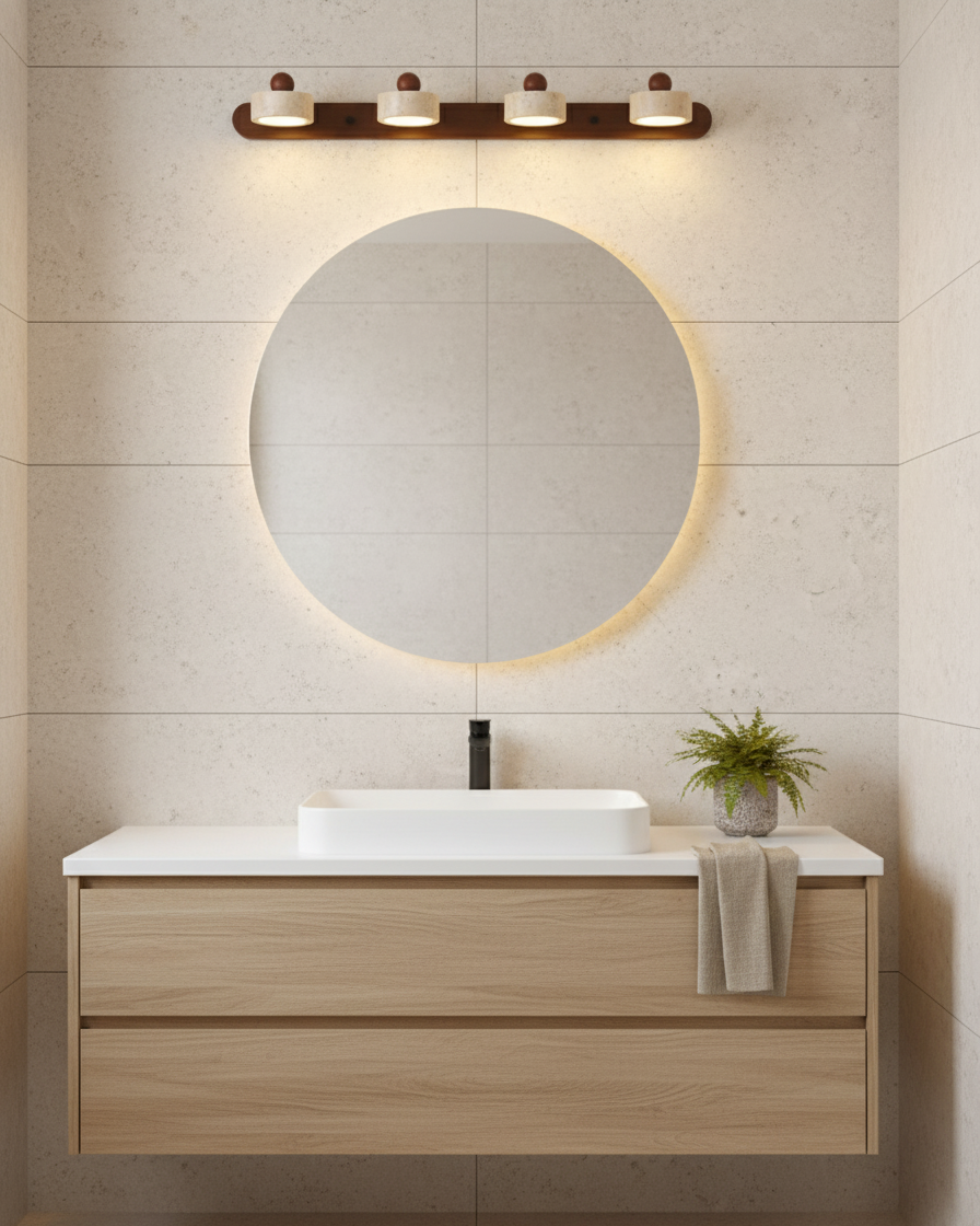 Tavros Scandinavian Wood Wall Light