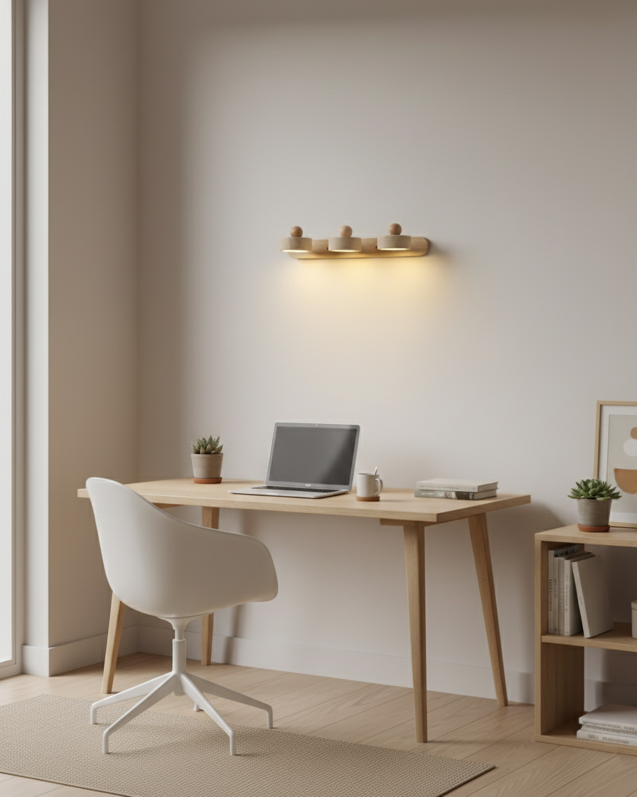 Tavros Scandinavian Wood Wall Light