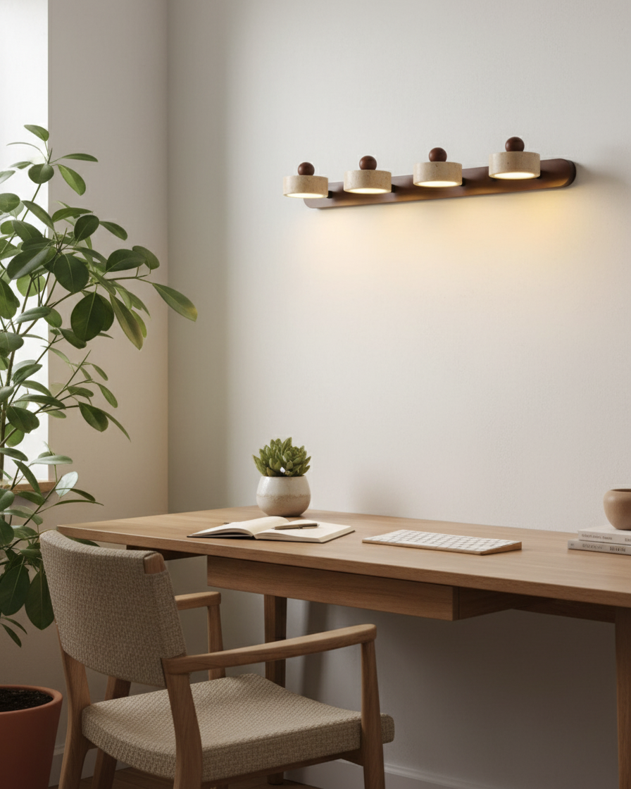Tavros Scandinavian Wood Wall Light
