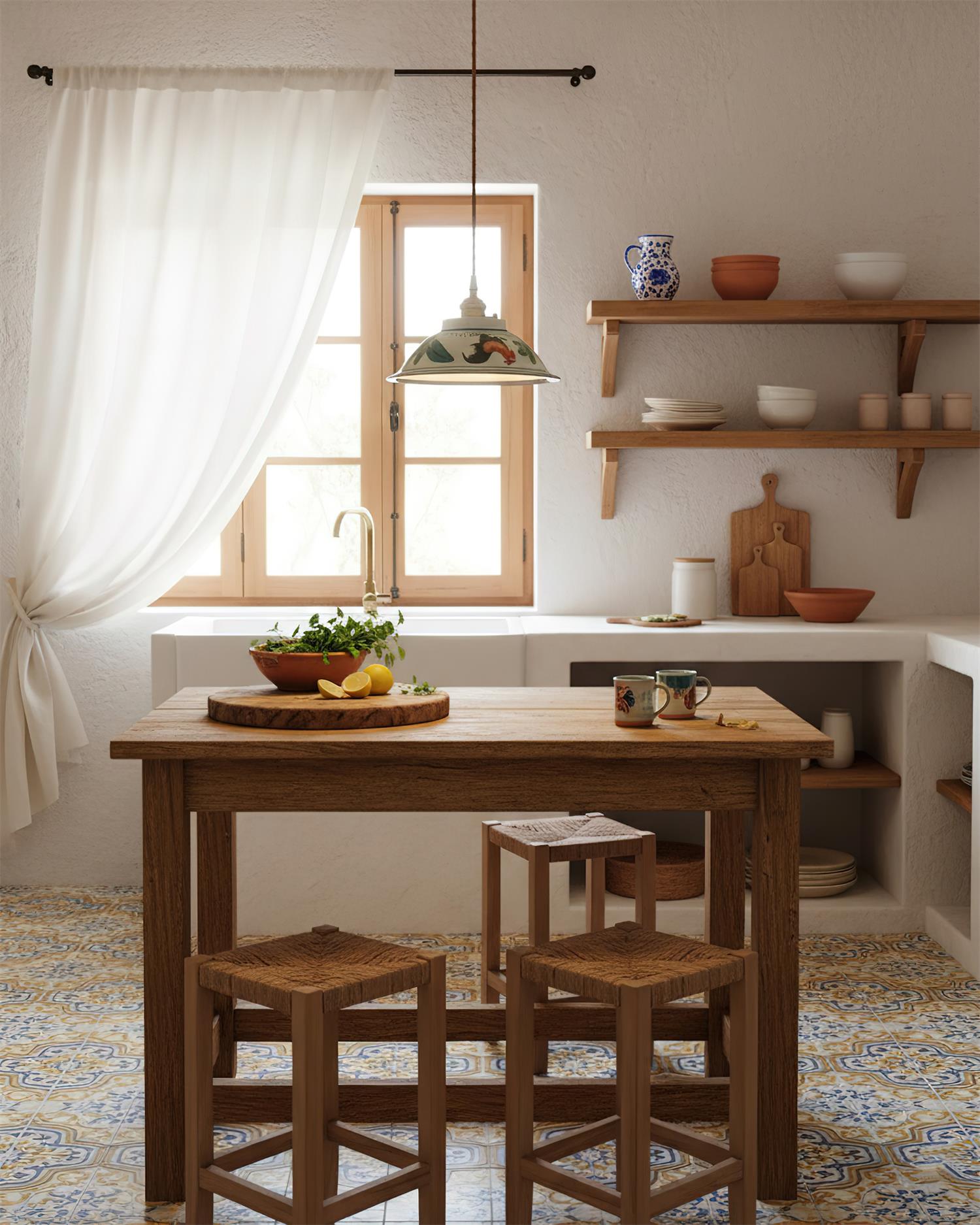 Teahouse Oriental Ceramics Pendant Light