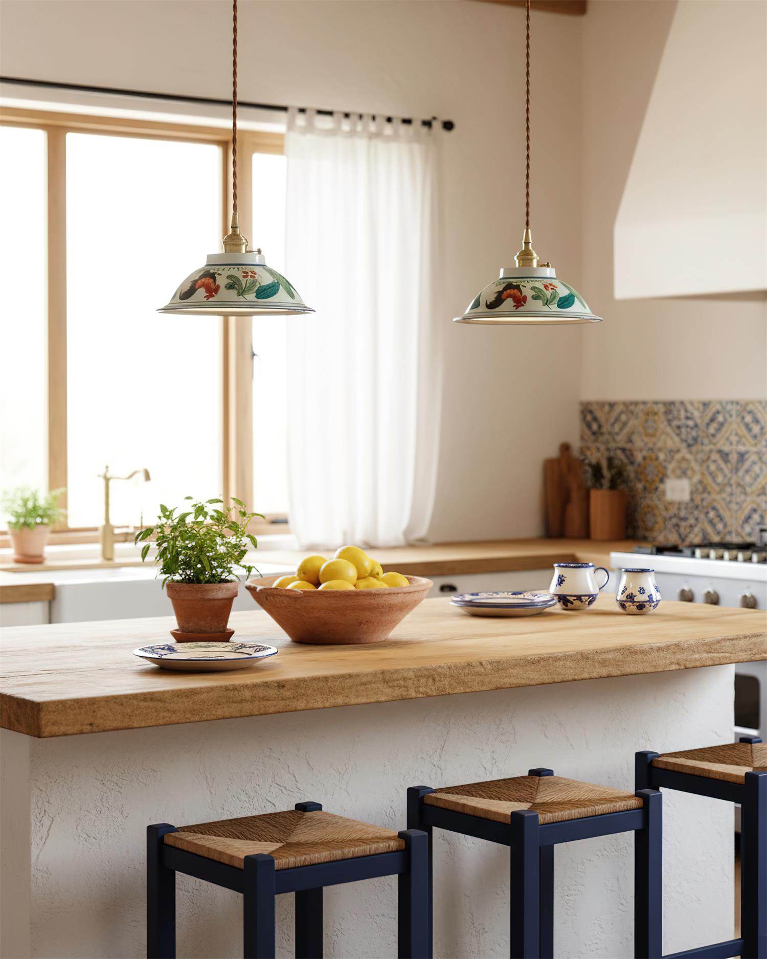 Teahouse Oriental Ceramics Pendant Light