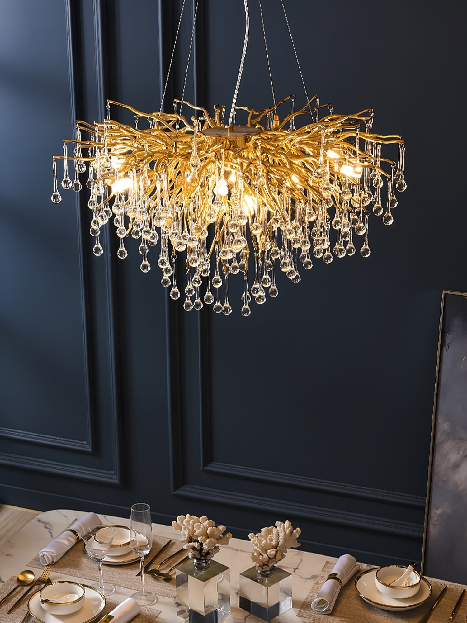Teardrop Crystal Chandelier - Blowlighting