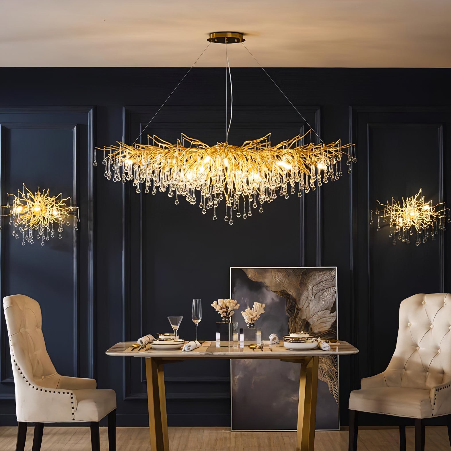 Teardrop Crystal Chandelier - Blowlighting