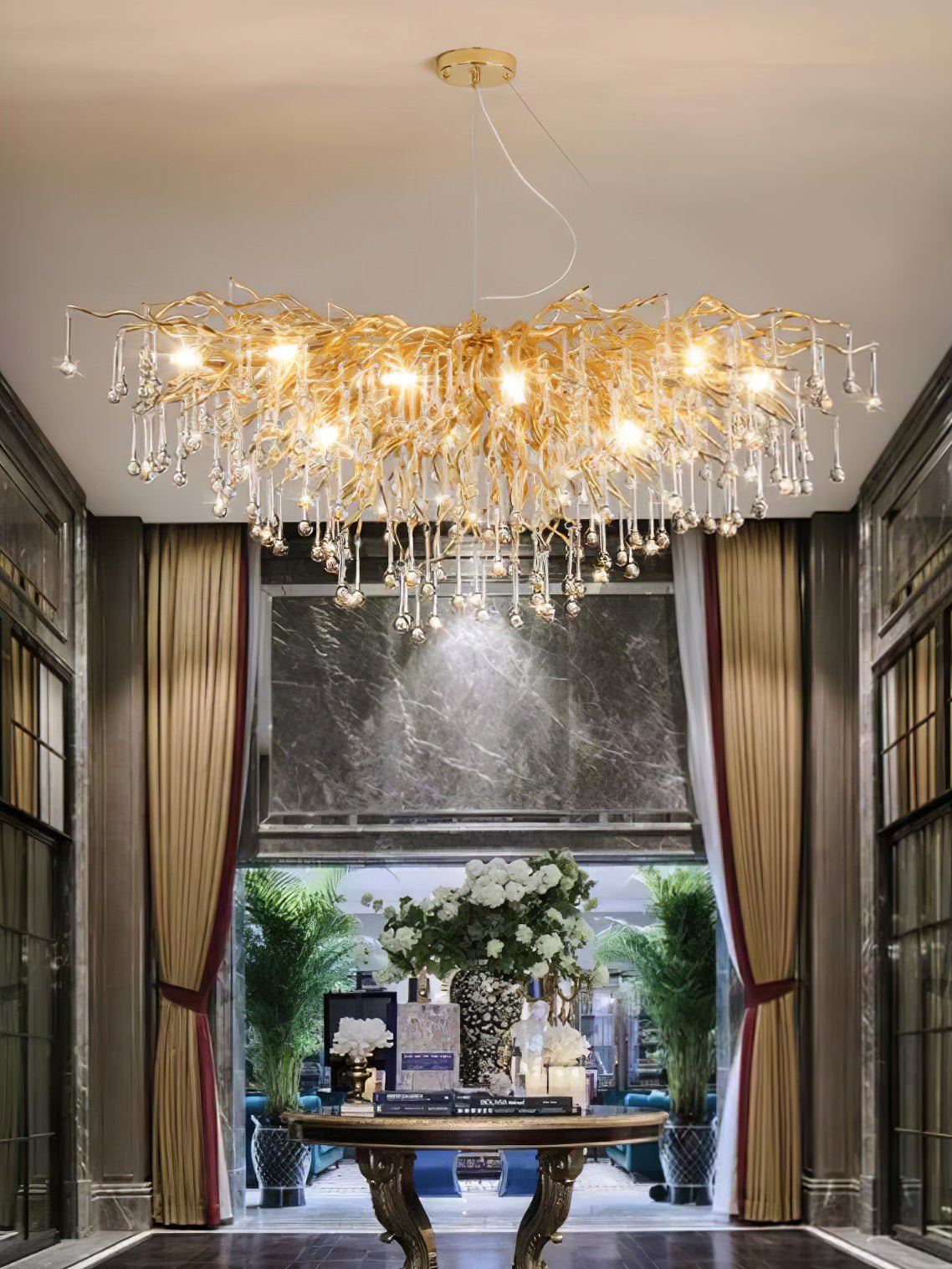 Teardrop Crystal Chandelier - Blowlighting