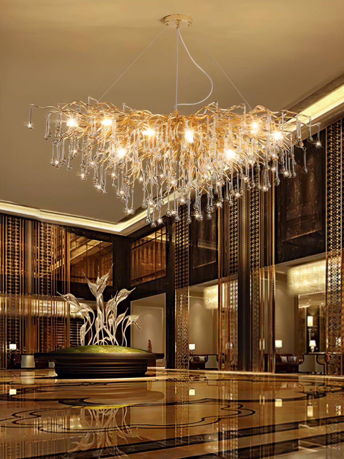 Teardrop Crystal Chandelier - Blowlighting
