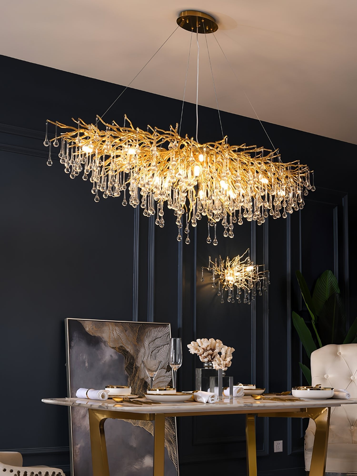 Teardrop Crystal Chandelier - Blowlighting