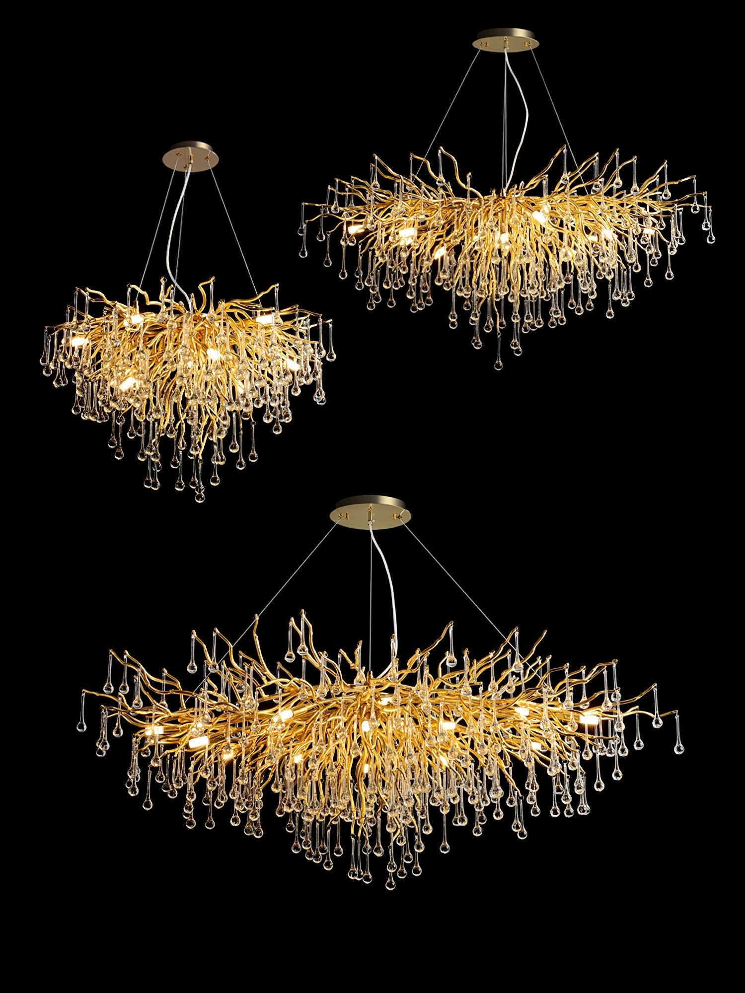 Teardrop Crystal Chandelier - Blowlighting