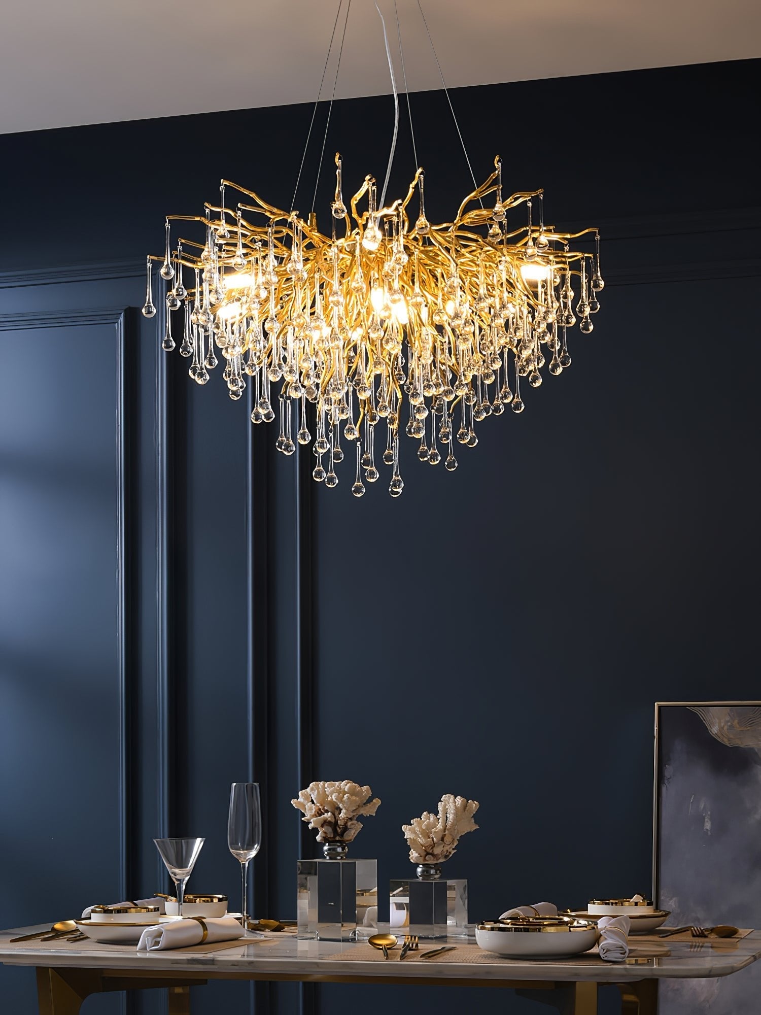 Teardrop Crystal Chandelier - Blowlighting