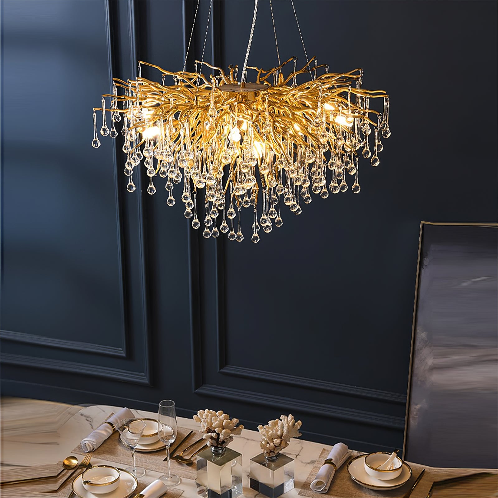 Teardrop Crystal Chandelier - Blowlighting