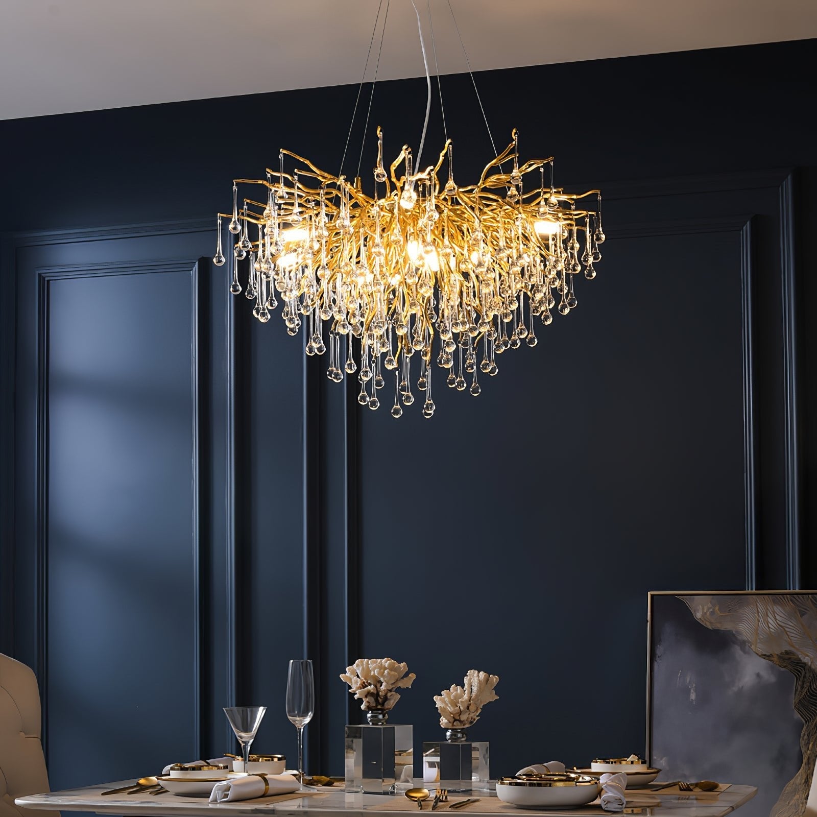 Teardrop Crystal Chandelier - Blowlighting