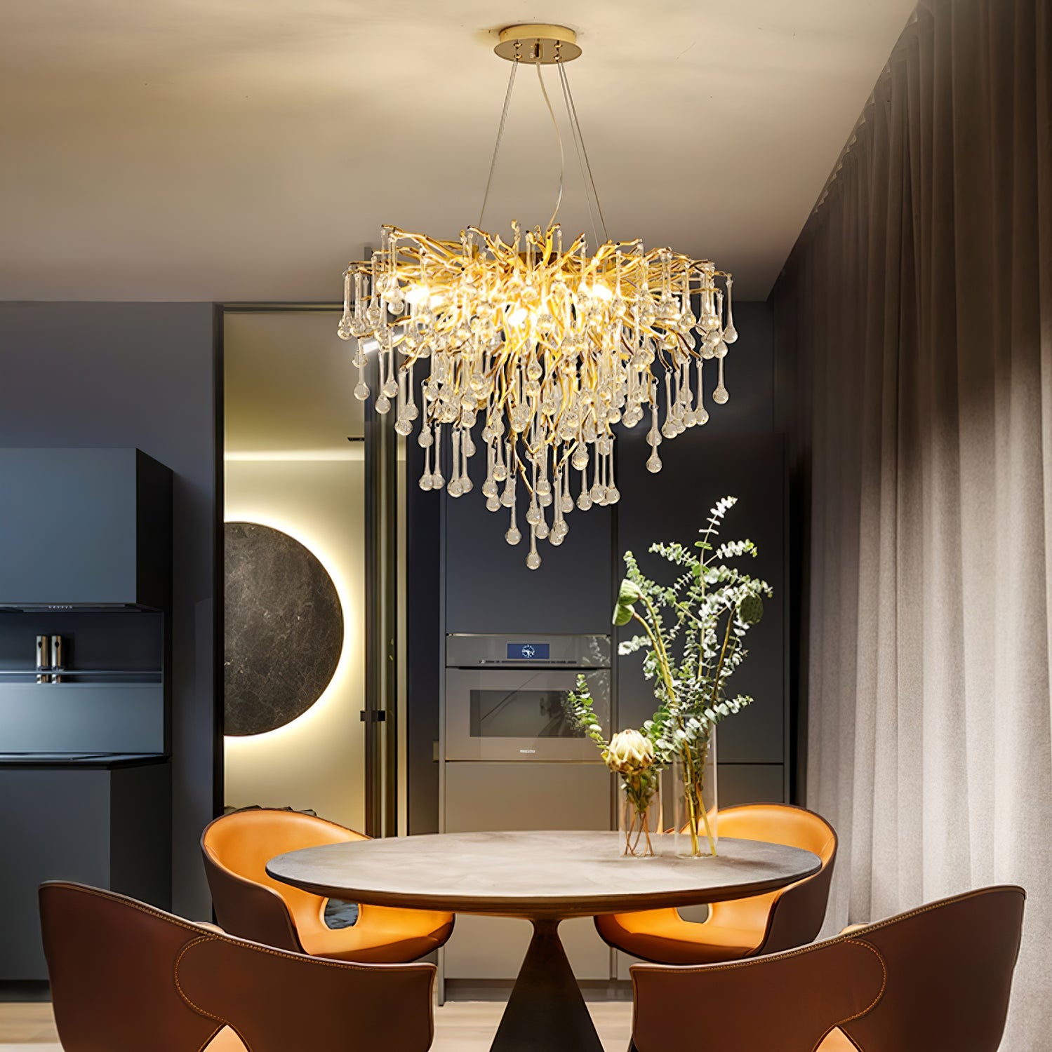 Teardrop Crystal Chandelier - Blowlighting