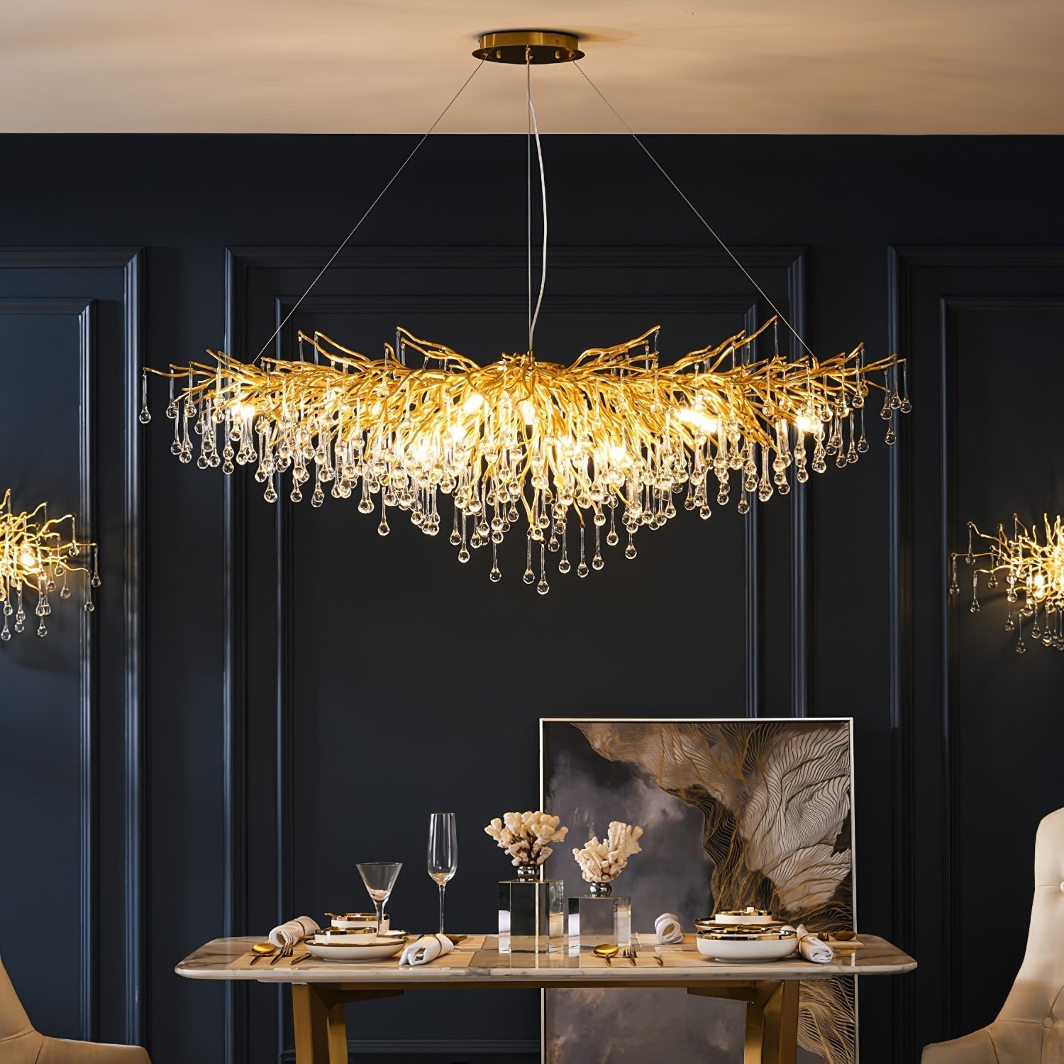Teardrop Crystal Chandelier - Blowlighting