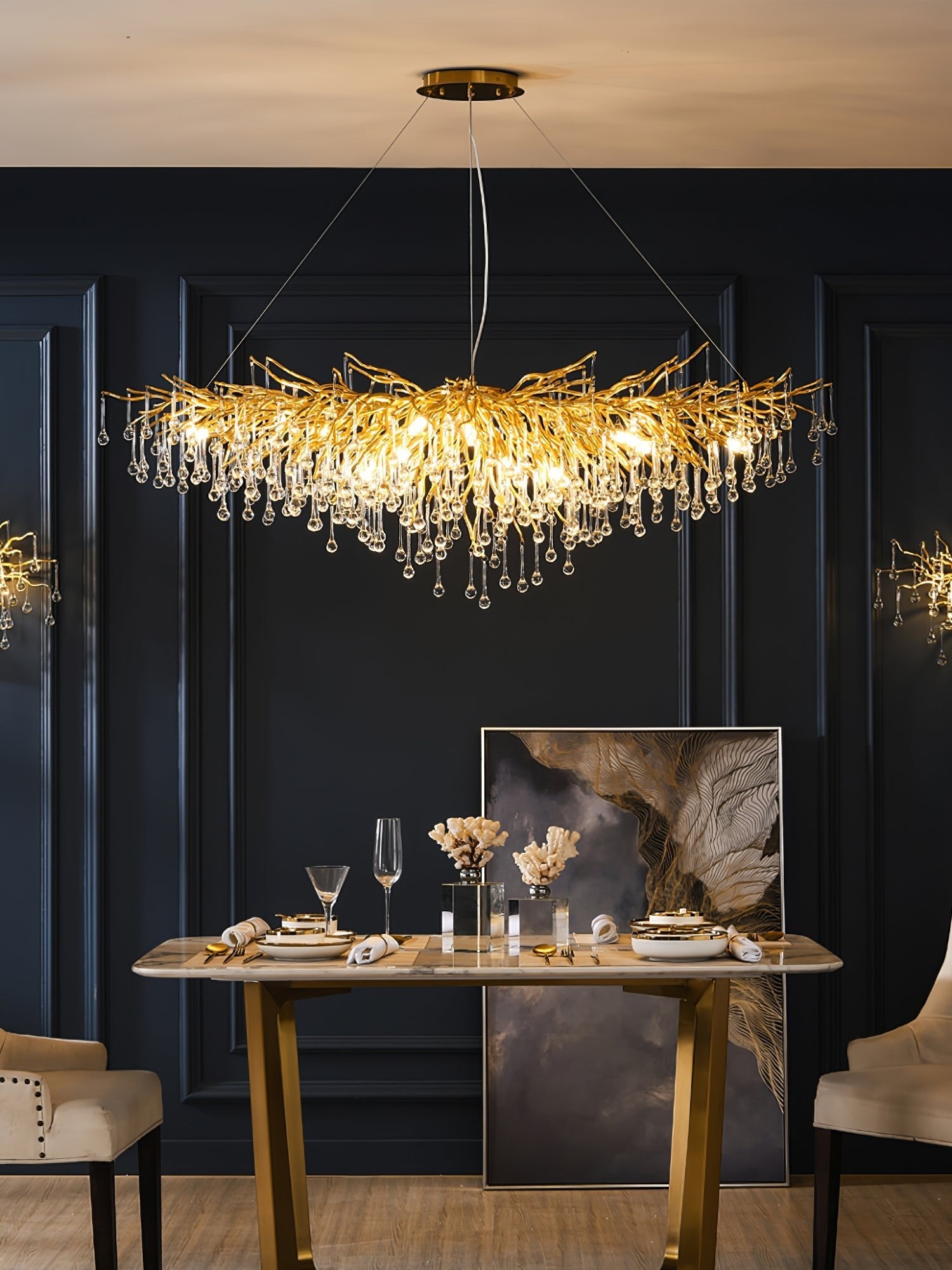 Teardrop Crystal Chandelier - Blowlighting