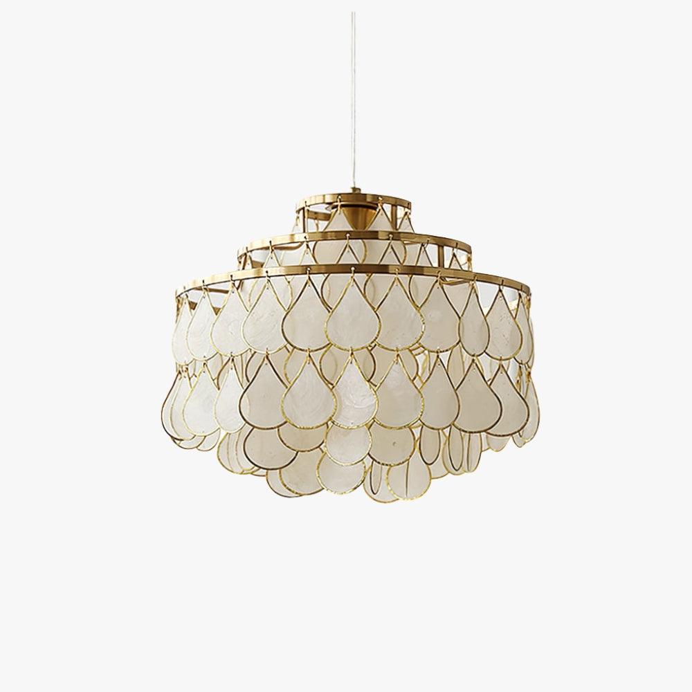 Teardrops Shell Chandelier - Blowlighting