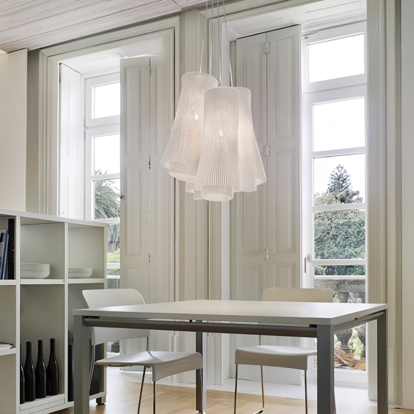 Stainless Steel Pleated Pendant Lamp - Blowlighting