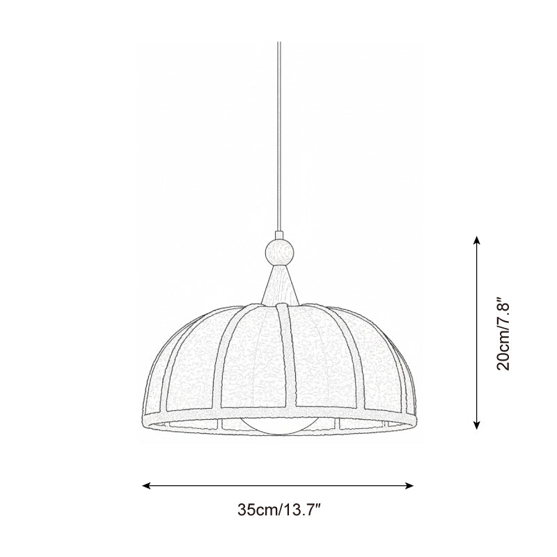 Tenera Scandinavian Fabric Pendant Light