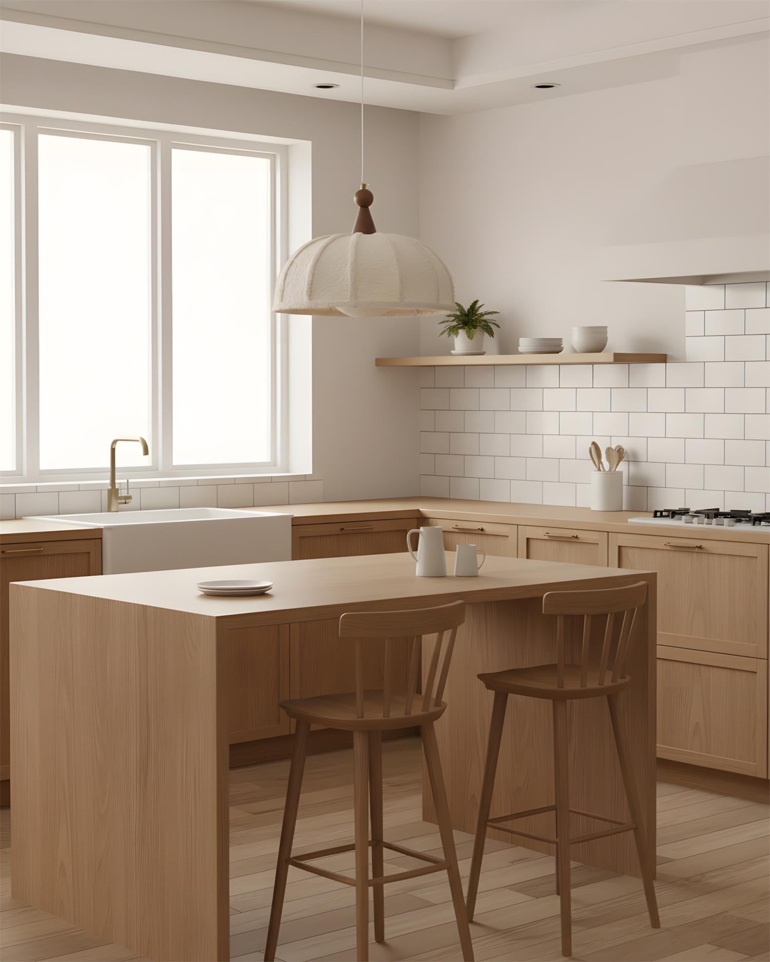 Tenera Scandinavian Fabric Pendant Light