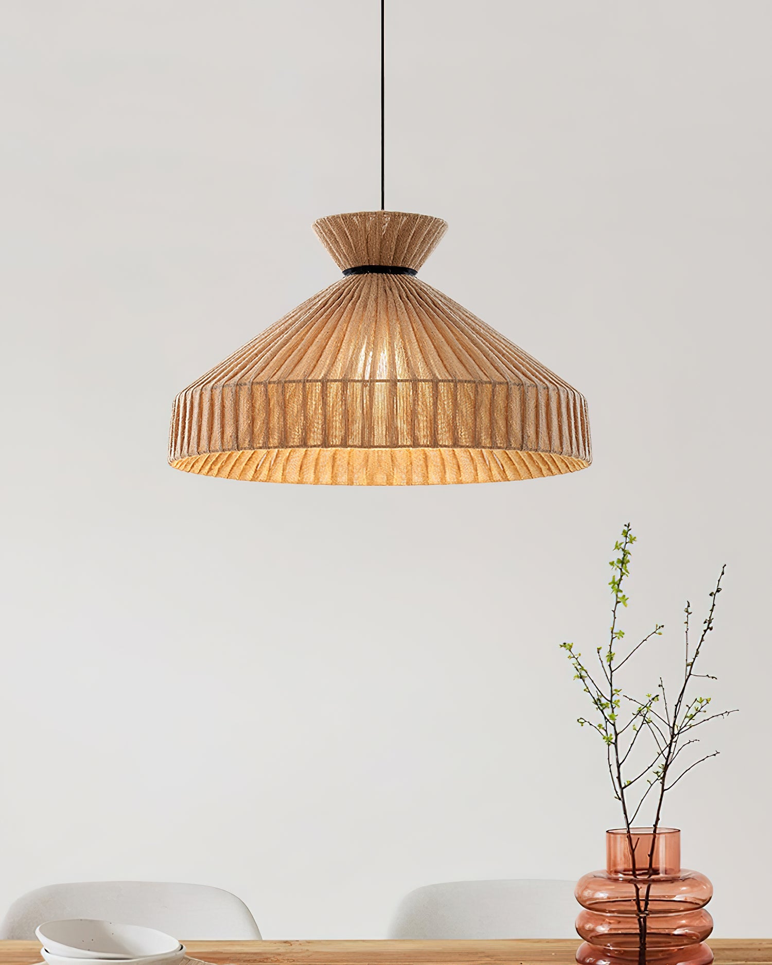Tera Modern Weave Fabric Pendant Lamp