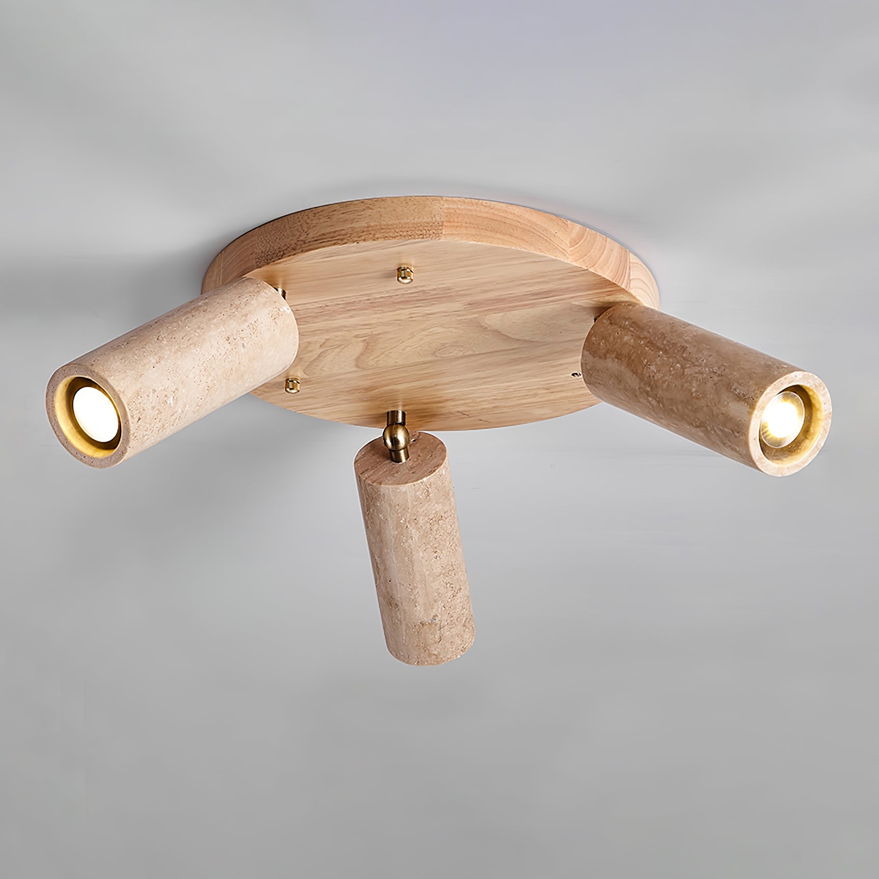 Zevenion Multi-Arm Travertine Ceiling Light - Blowlighting