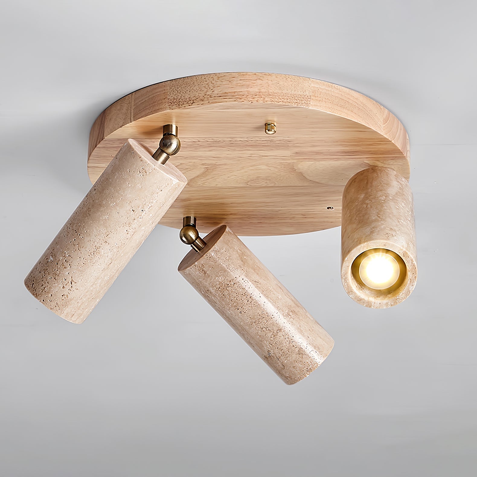Zevenion Multi-Arm Travertine Ceiling Light - Blowlighting