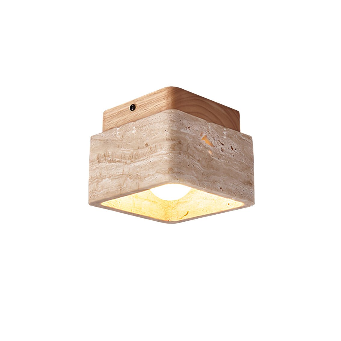 Alaearis Textured Travertine Ceiling Light - Blowlighting
