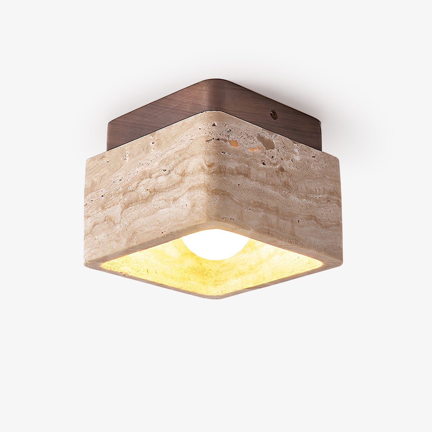 Alaearis Textured Travertine Ceiling Light - Blowlighting