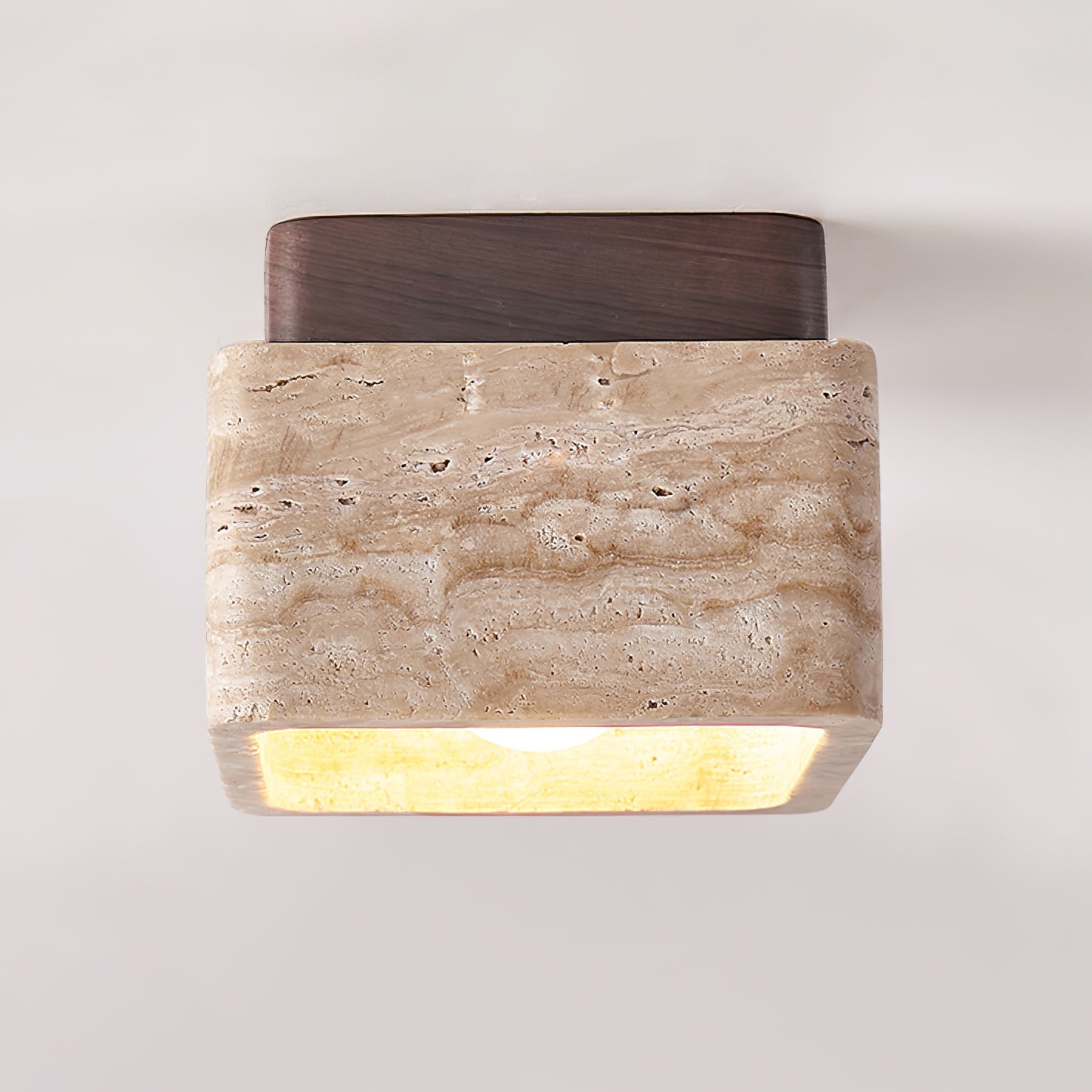 Alaearis Textured Travertine Ceiling Light - Blowlighting