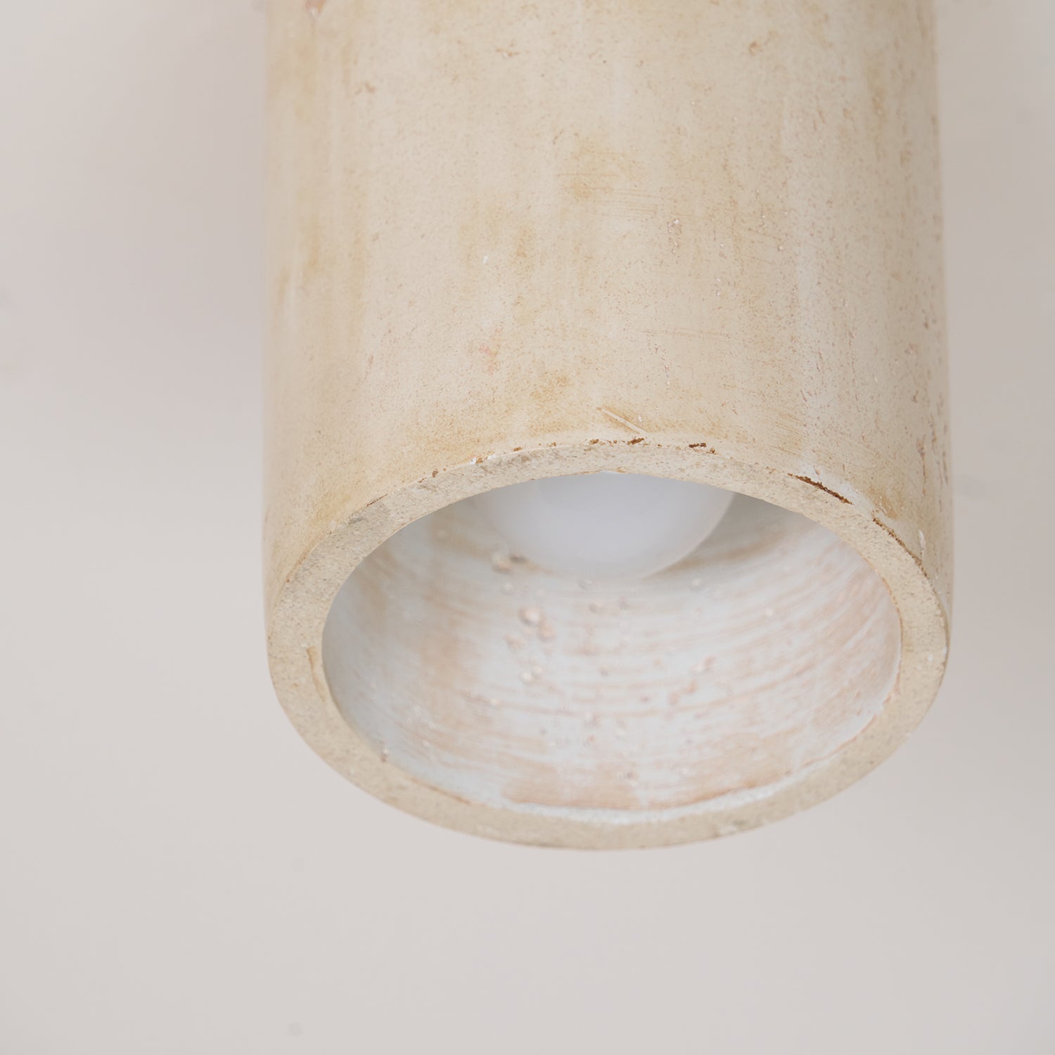 Aurnorira Cylinder Cap Travertine Ceiling Light - Blowlighting