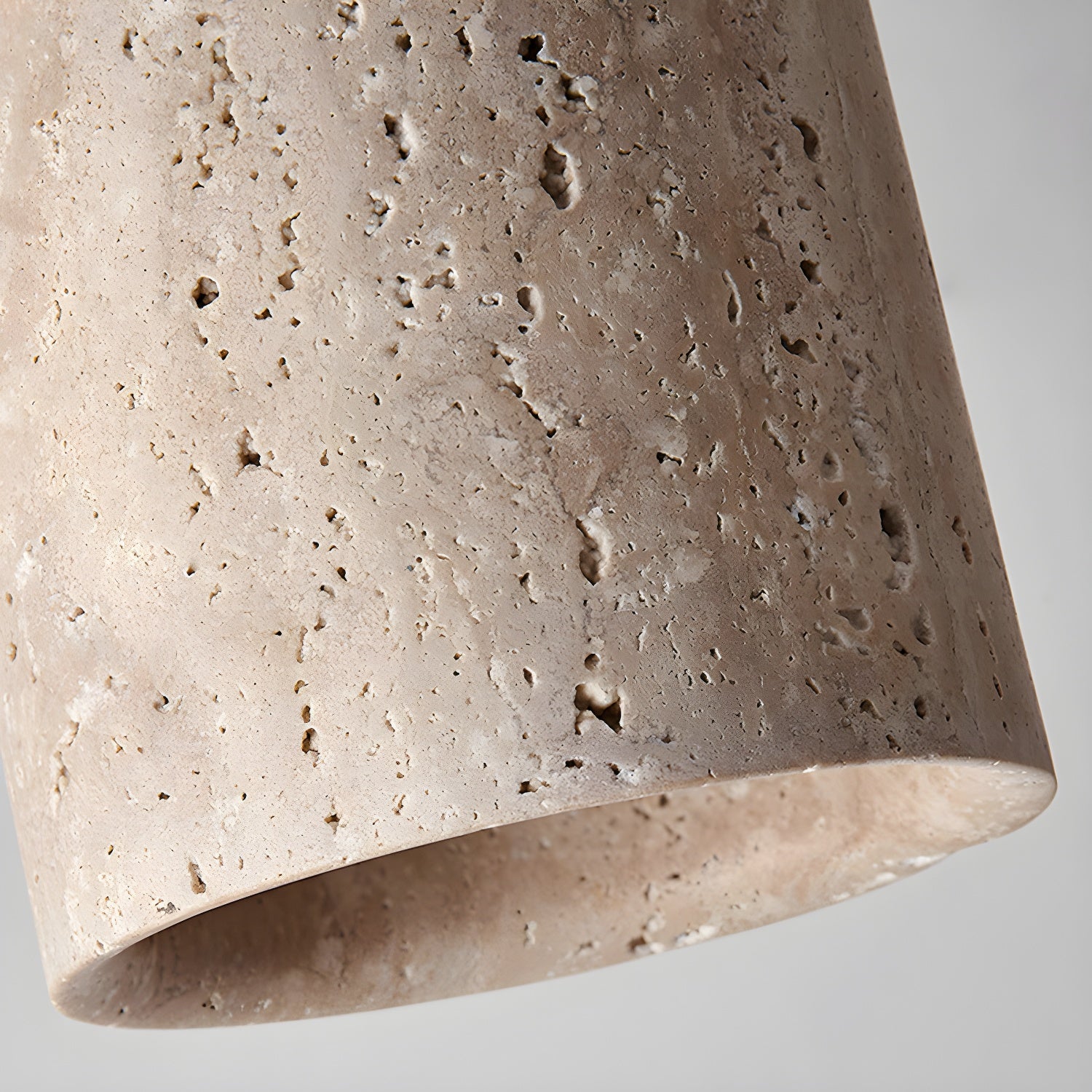 Aurnorira Cylinder Cap Travertine Ceiling Light - Blowlighting
