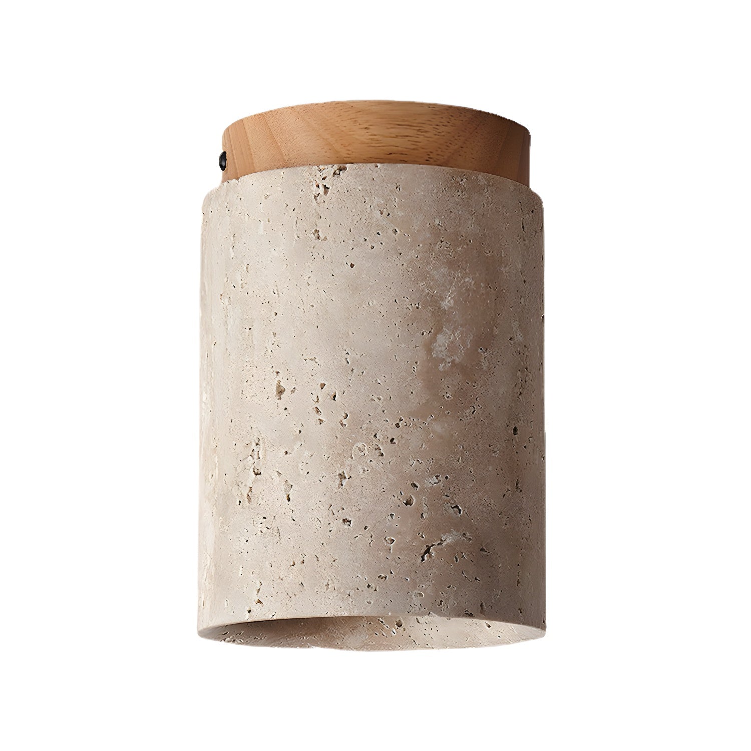 Aurnorira Cylinder Cap Travertine Ceiling Light - Blowlighting