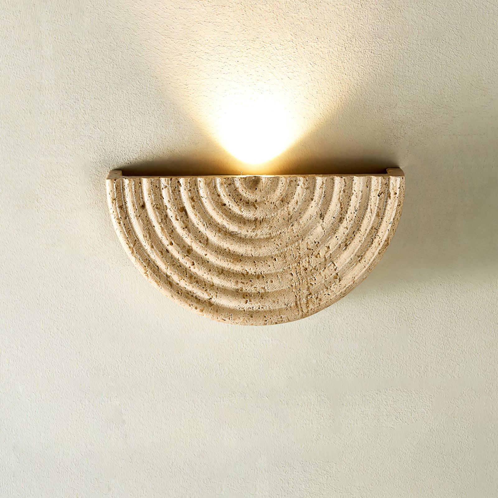 Faro Travertine Half-Moon Wall Lamp - Blowlighting